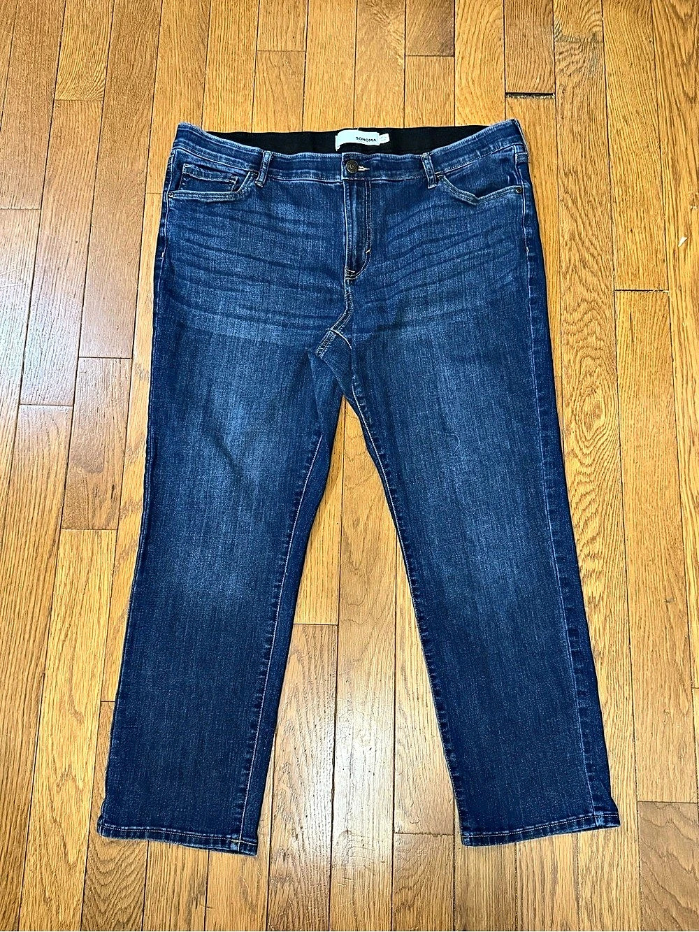 Sonoma Women's Straight Leg Jeans Blue 20W